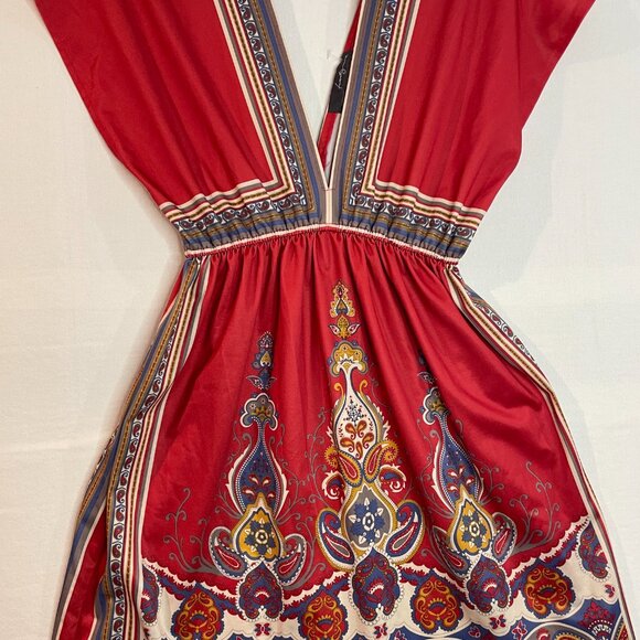 Twenty One V Neck Sundress Pretty Paisley Print Size Medium - Picture 8 of 13